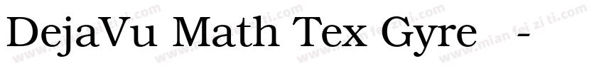 DejaVu Math Tex Gyre 字体字体转换